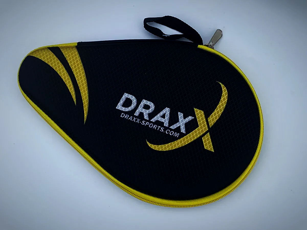 Housse jaune de la raquette DRAXX Pro Carbon 6 Étoiles