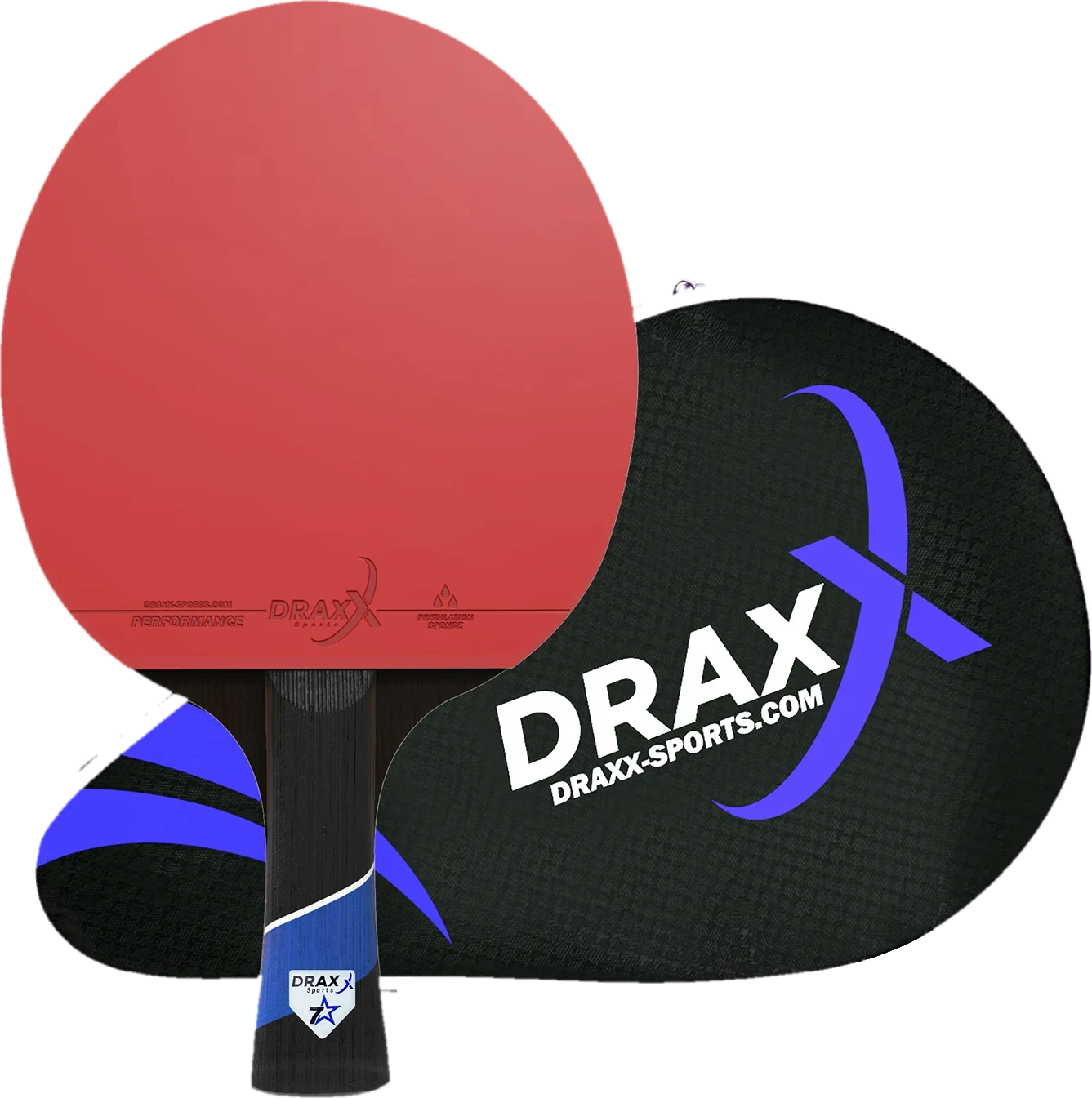 Raquette DRAXX Pro Carbon 7 Étoiles et sa housse