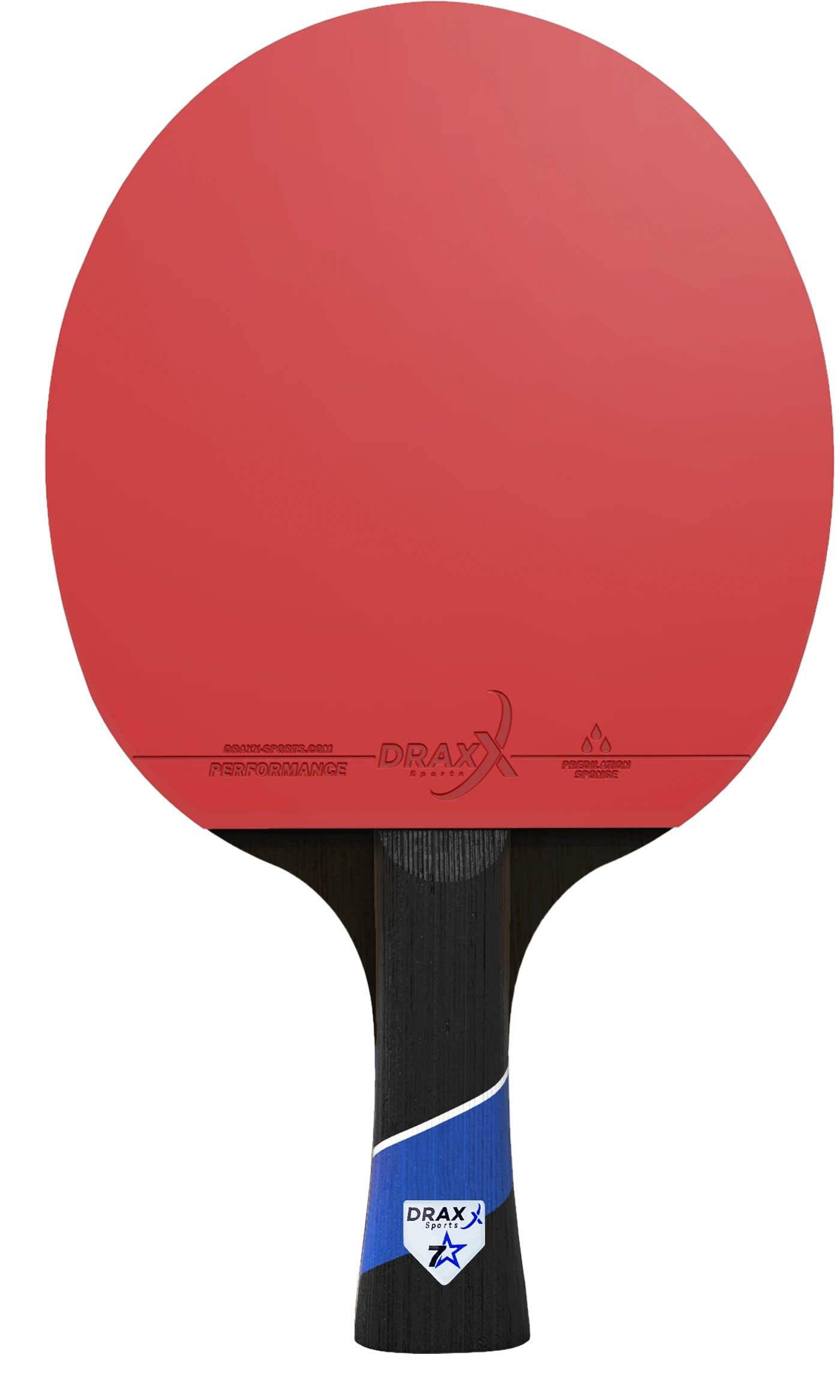 Raquette DRAXX Pro Carbon 7 Étoiles, manche bleu